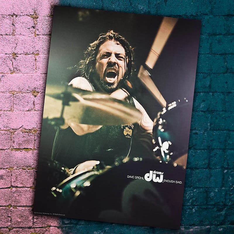 DW DRUMS FOO FIGHTERS DAVE GROHL POSTER INSANELY RARE LIMITED Reverb