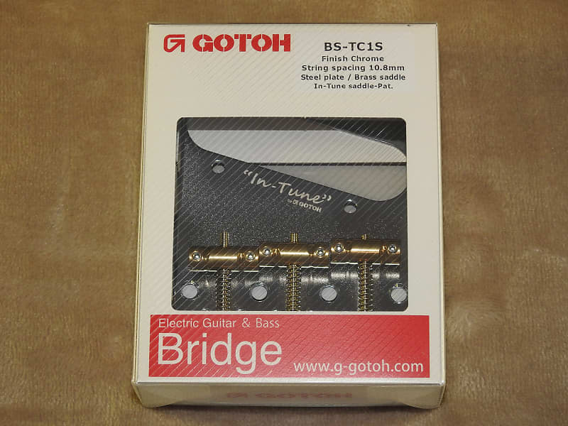 Gotoh BS-TC1S Chrome Finish Vintage Telecaster Bridge With In-Tune Brass Saddles Factory Packaging! image 1