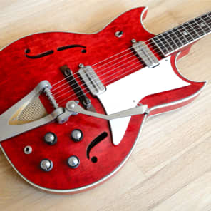 1960s Kay Red Devil Speed Demon Vintage Electric Hollowbody Guitar w/gigbag image 1