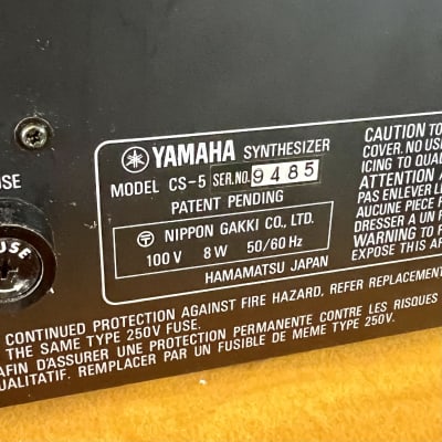 Yamaha  CS-5 analog synthesizer 1970’s - Noir original vintage MIJ Japan mono synth image 5