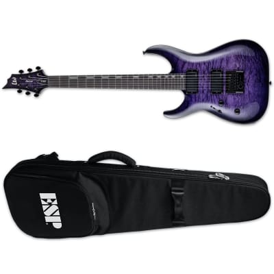 ESP LTD H-1000 EverTune LH Left-Handed Electric Guitar See Thru Purple Sunburst QM Quilted Maple + ESP Gig Bag BRAND NEW H1000 for sale