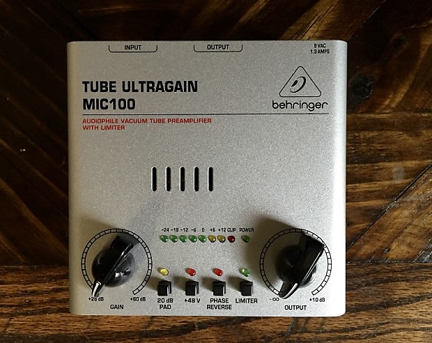 Behringer Tube Ultragain MIC100 Vacuum Tube Preamp with Limiter image 1
