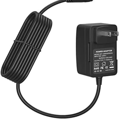 Click to see full view 12V 1.5A Power Adapter for Yamaha PA130 PA150, 12V 1.5A Power Supply for Yamaha PSR YPG YPT DGX DD EZ Series Keyboard (9.8 Ft Long Cord)