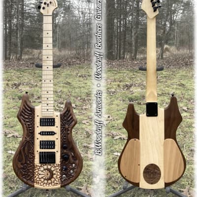 Dark Star Guitar Carved  2024 Woodruff Custom - DiMarzio, Schaller, Preamp, Walnut image 15