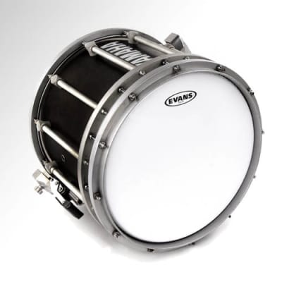 Evans 14" Hybrid White Marching Snare Batter Drumhead image 2