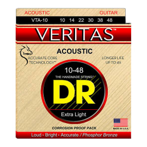 DR VTA-10 Veritas Phosphor Bronze Acoustic Guitar Strings - Extra Light (10-48)