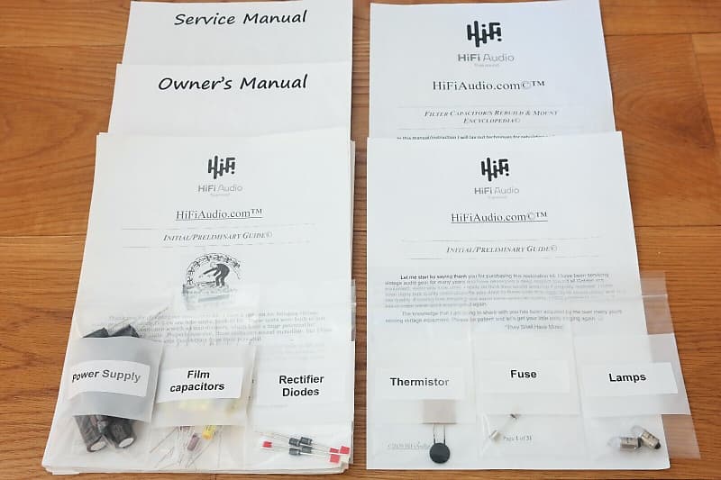 Sherwood S5500 restoration kit filter capacitor repair rebuild fix  			