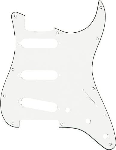 AXL Model PG-362-WH 3-Pickup Single Coil Guitar Pickguard,  White image 1