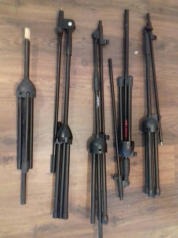 5 used assorted mic stands Reverb