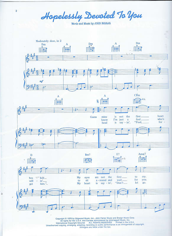 Hopelessly Devoted to You (from Grease) Reverb