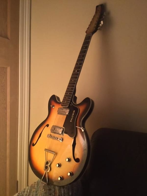 1960's Baldwin Vintage 712 12-String Electric Guitar sunburst+Baldwin Hard Case.Made In England image 1