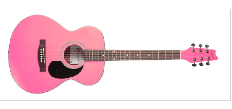 Denver DF44S-PNK Full Size Folk Guitar - Pink image 1