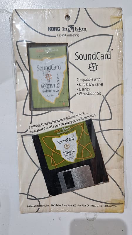 Korg/Invision SoundCard "Acoustic Instruments" set: 2.5" disk with program and combi + PCM (PCMCIA) card for 01/W series, X series, Wavestation SR image 1