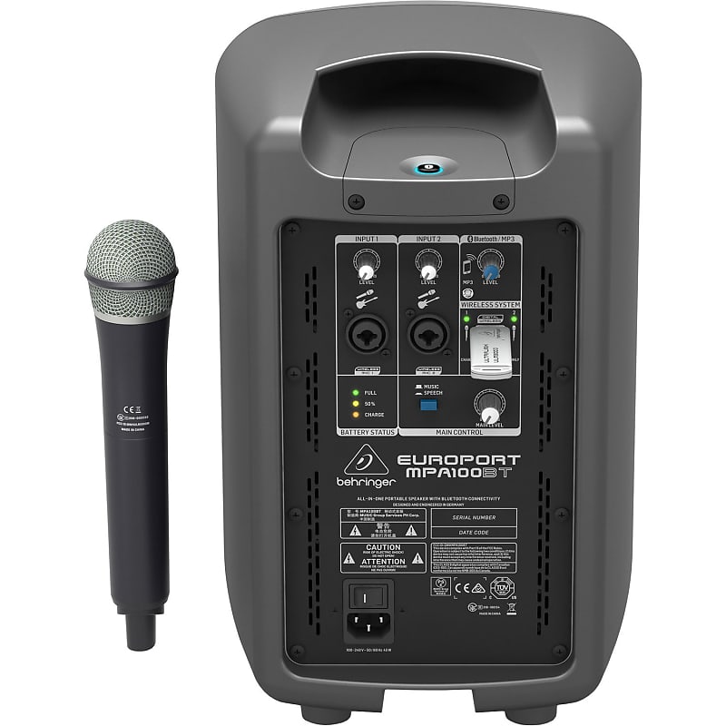 Behringer MPA100BT Portable 100-Watt Bluetooth PA System with Wireless Microphone image 2