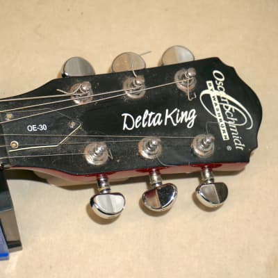 Oscar Schmidt by Washburn Delta King OE-30 OE30 ES-335 style Semi-Hollow Body Guitar Cherry image 4