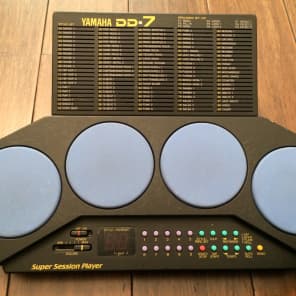 Yamaha DD-7 Electronic Drum Pads 1990s Black image 1