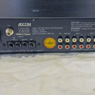 Adcom GTP-450 mid '90s - Black image 3