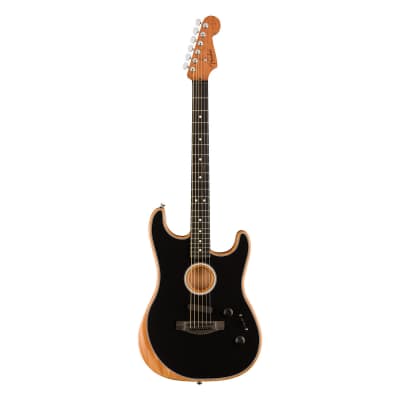 American Acoustasonic Stratocaster Black Fender image 6
