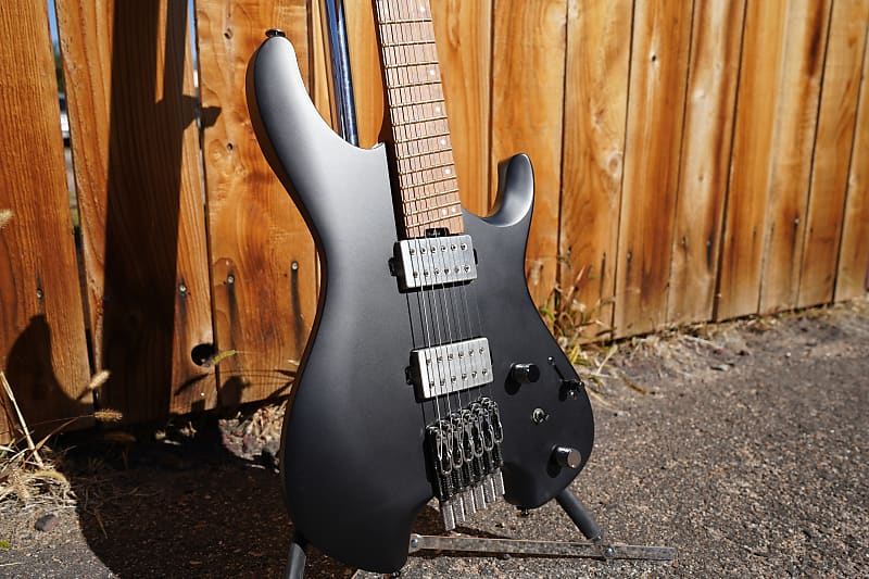 Ibanez QX52BKF Black Flat Headless 6-String Electric Guitar w/ Gig Bag (2023) image 1