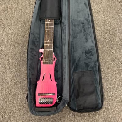 ALP DRA-300 Electric Travel Guitar 2020s - Pink image 3