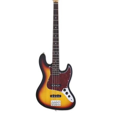 Aria STB-JB/TT-3TS STB Series Basswood Body Bolt-on Maple Neck Jazz 4-String Bass Guitar image 3