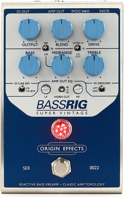 Origin Effects BassRig Super Vintage Bass Preamp Pedal image 1