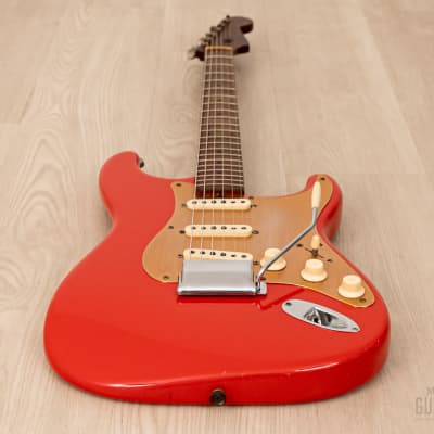 1959 Fender Stratocaster Vintage Guitar Pre-CBS, Matador Red Lacquer (Riggio) w/ Tweed Case image 10