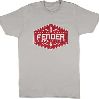 Genuine Fender Guitars Bolt Down Mens Logo T-Shirt - Gray - S, Small image 3