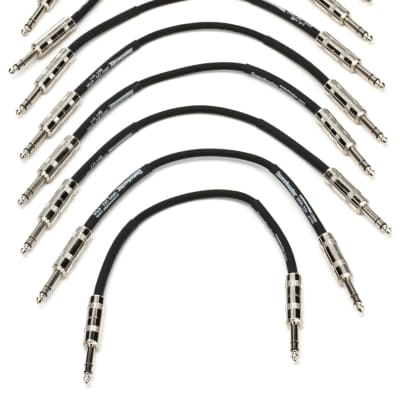 Neutrik NYS-SPP-L1 48-point 1/4" TRS Balanced Patchbay  Bundle with Pro Co BP-1 Excellines Balanced Patch Cable - 1/4-inch TRS Male to 1/4-inch TRS Male 8-pack - 1 foot image 3