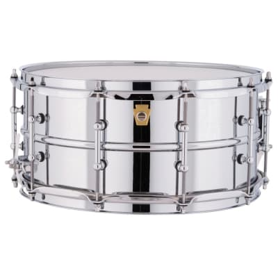 Ludwig LM402T Supraphonic Smooth Aluminum Snare Drum with Tube Lugs, 6.5"x 14" image 1