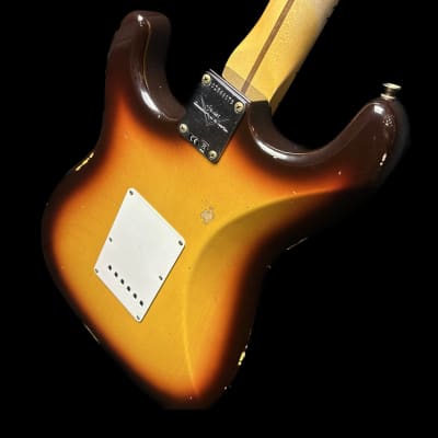 Mint Fender Custom Shop 58 Strat Relic Faded Aged Chocolate 3-color Sunburst w/case image 8
