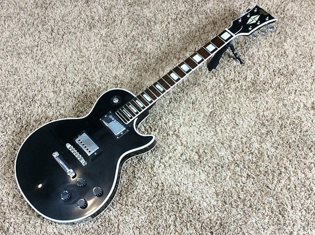 Hondo II Les Paul Black PARTS OR REPAIR