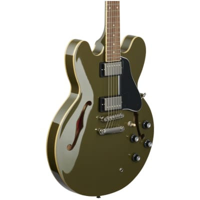 Epiphone ES-335 Electric Guitar, Olive Drab Green image 3