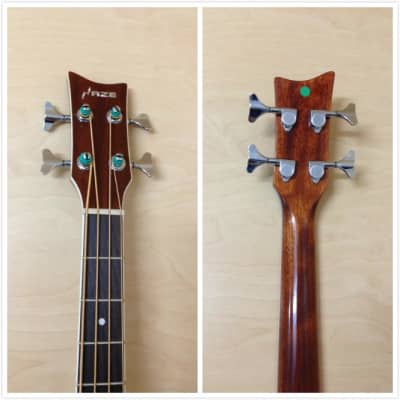 Caraya FB711BCEQN44 4-String Electric-Acoustic Bass Guitar, Natural + Free Gig Bag, picks image 13