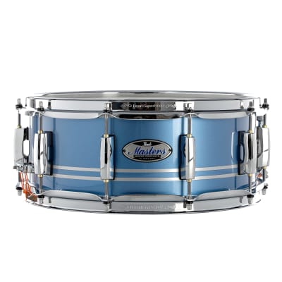 Pearl 14 x 5.5-Inch Masters Maple Complete MCT Snare Drum - Light Blue  Metallic Stripe | Reverb