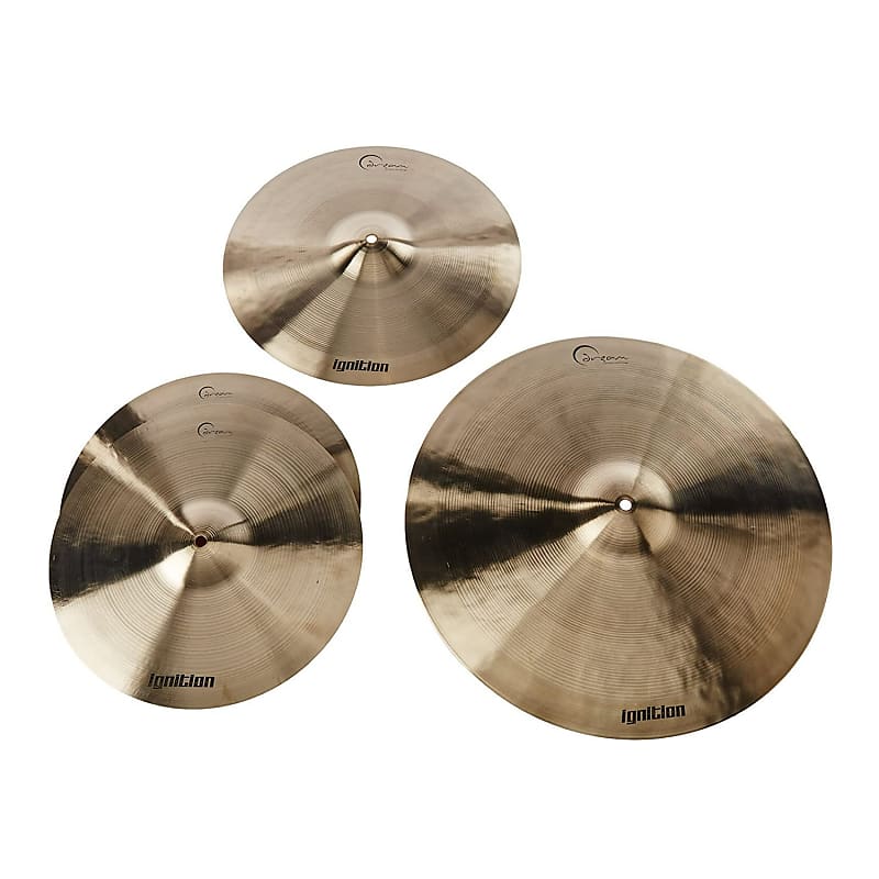 Dream Cymbals IGNCP3 Ignition 3-Piece Cymbal Perfect Starter Pack (14-Inch Hi-Hat,16-Inch Crash, and 20-Inch Ride Cymbals, Includes a Protective Bag) image 1