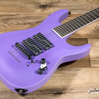 ESP LTD SC-607 Stephen Carpenter 7-String Baritone Guitar w/ Case – Purple Satin image 8