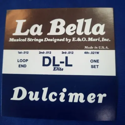 1970, LA BELLA DULCIMER 4 String set Stainless Steel Wound LOOP  DL-L Elite  1980's image 1