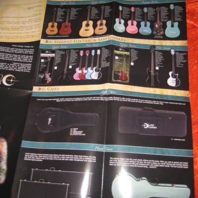 Luna Guitar Catalog and Colorful Detailed Wall Poster from 2009 image 5