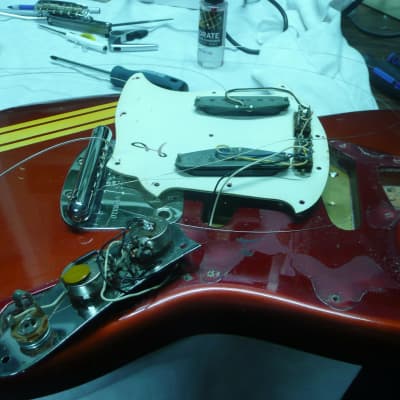 Fender Mustang Guitar with Rosewood Fretboard 1969 - 1973 Competition Red image 12
