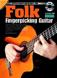 Learn How To Play Guitar Folk Fingerpicking Lessons TAB Tutor Music Book CD - N8 X 2 X- image 1