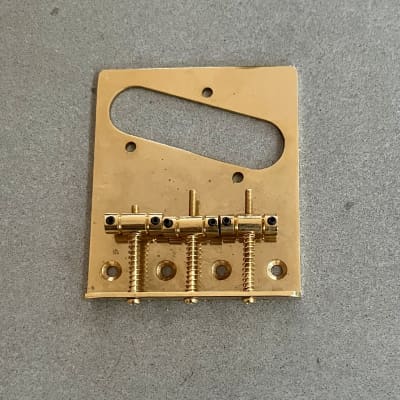 Warmoth T style bridge for your t elecaster 2004 Gold for sale