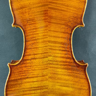Qi Brand Il Cannone Guarnerius Master Violin 4/4 2023 - Orange varnish image 5