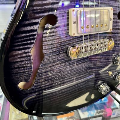 PRS Paul Reed Smith Hollowbody II Piezo 10 Top Electric, Charcoal Burst with Case image 6