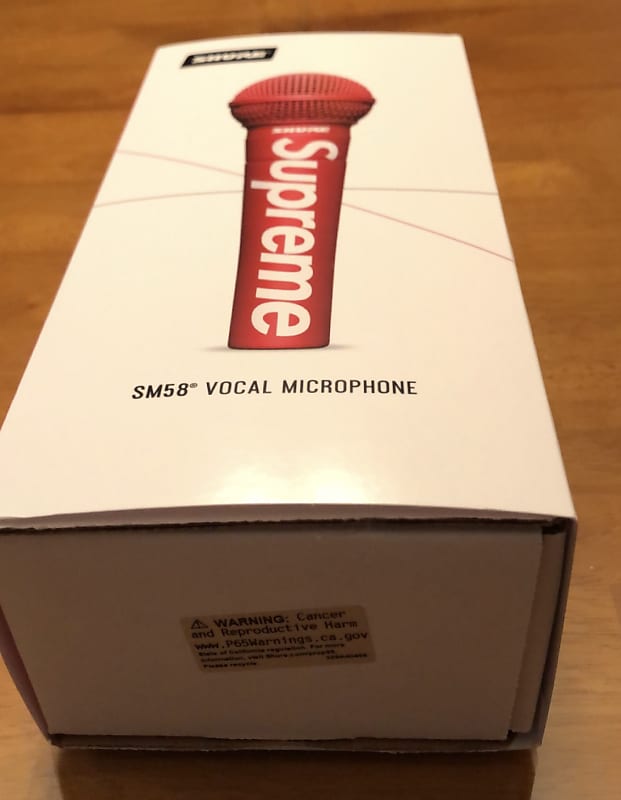 Sold Out Supreme x Shure SM58 Dynamic Microphone Red White Supreme