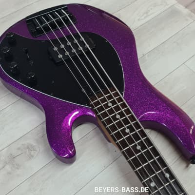 Sterling by Music Man StingRay Ray35 Roasted Maple, Purple Sparkle image 2