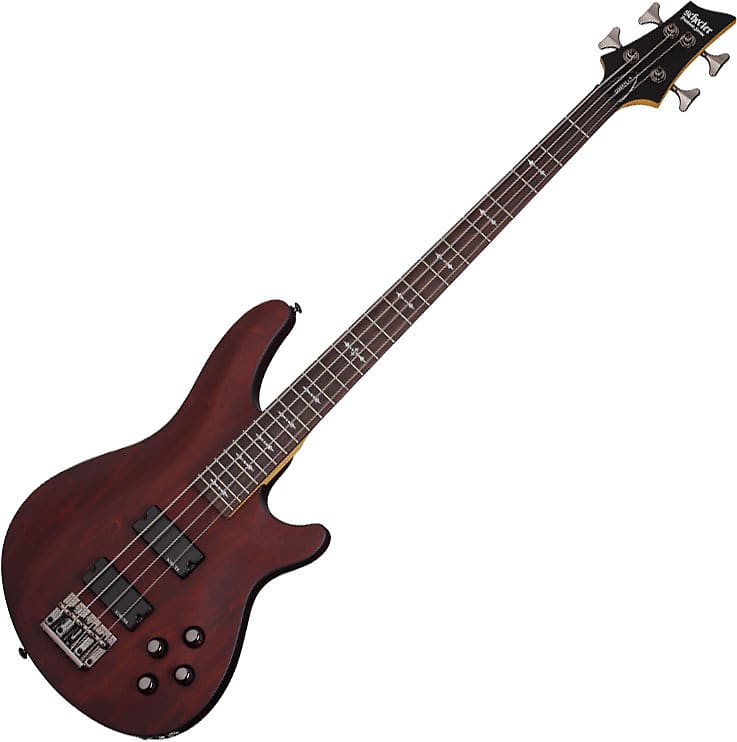 Schecter Omen-4 Electric Bass in Walnut Satin Finish image 1