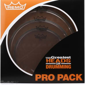 Remo Emperor Clear 4-piece Tom Pack - 10/12/14/16 inch image 2