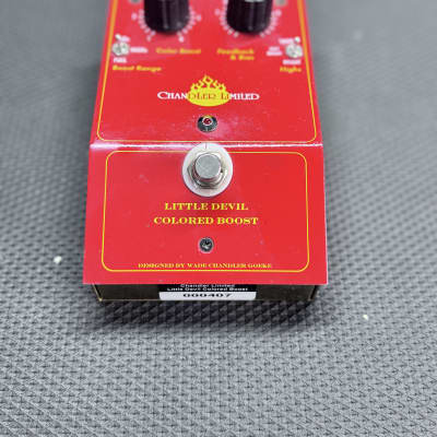 Reverb.com listing, price, conditions, and images for chandler-limited-little-devil-colored-boost-pedal