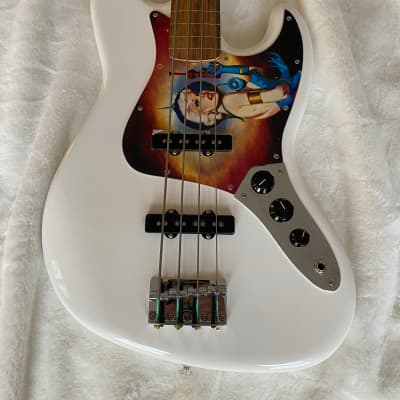 Fender  Fender Player Jazz Bass Fretless Bass Guitar (Polar White) 2022 Polar White image 4